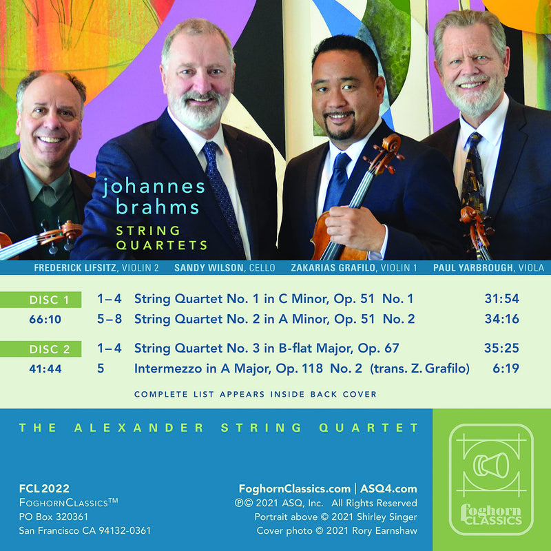 Brahms: Complete Quartets for Strings / Alexander String Quartet