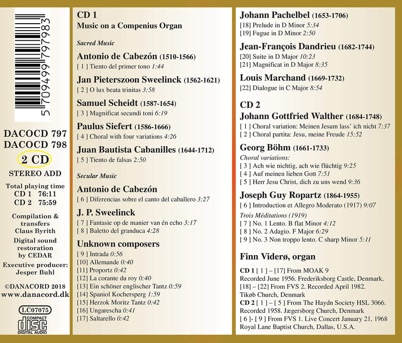 The Legendary Danish Organist Finn Videro, Vol. 4