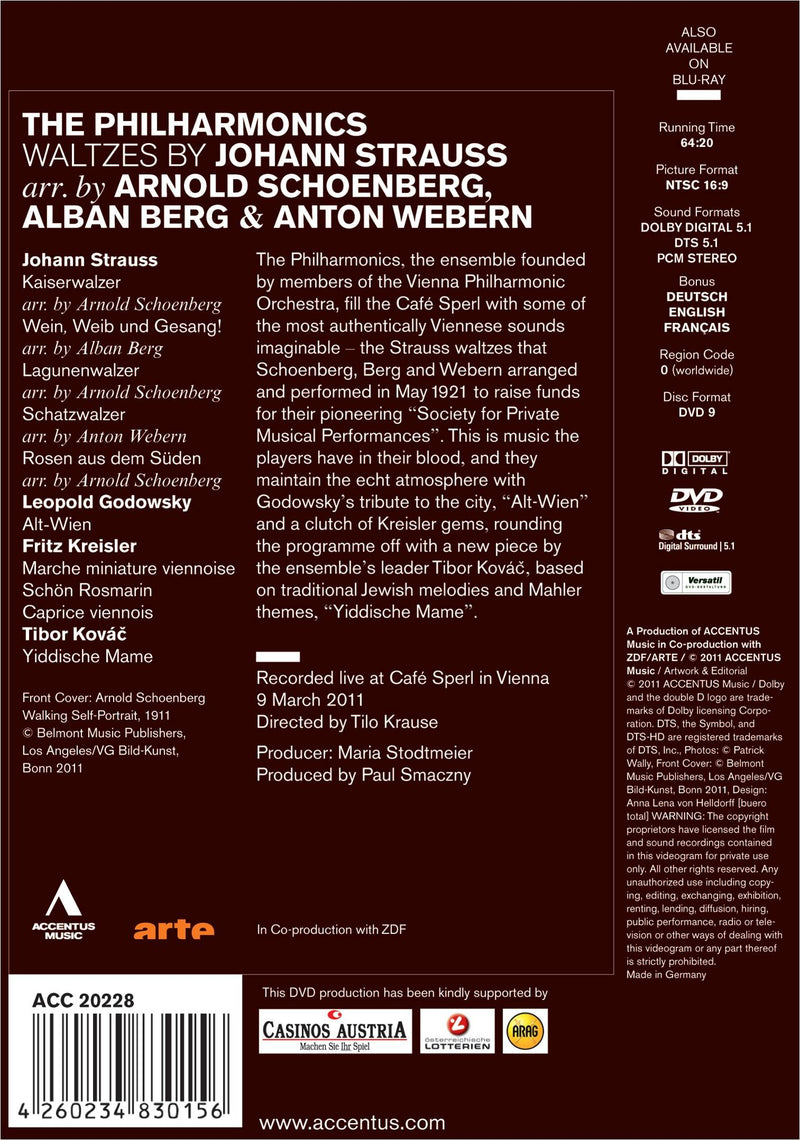 Waltzes By Johann Strauss Arranged By Schoenberg, Berg & Webern / The Philharmonics