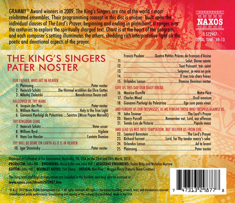 Pater Noster - A Choral Reflection on The Lord's Prayer / King’s Singers