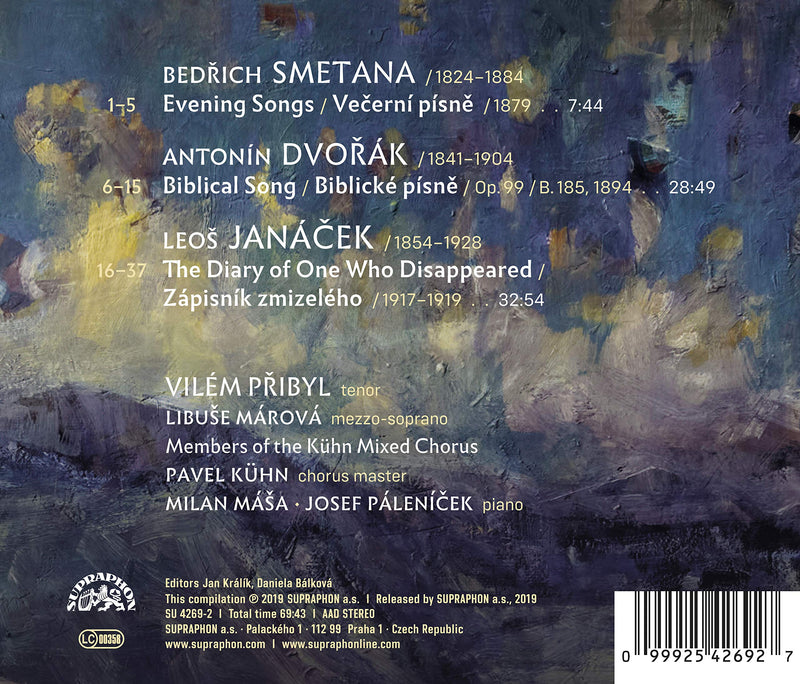 Janacek: The Diary of One Who Disappeared - Dvorak: Biblical Songs - Smetana: Evening Songs / Pribyl