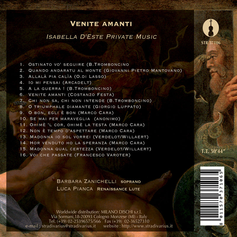 Venite amanti, Frottole & Madrigals from the Italian Renaiss