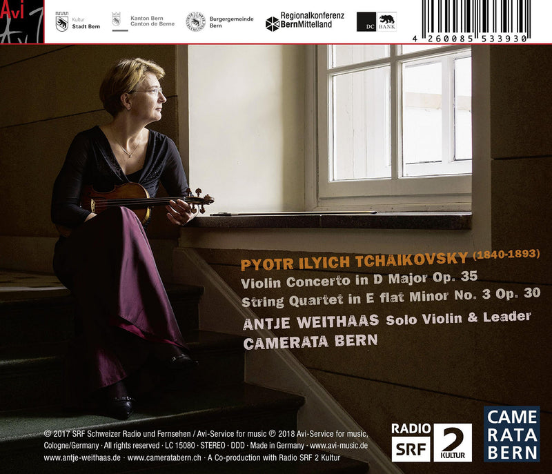 Tchaikovsky: Violin Concerto, Op. 35; String Quartet No. 3, Op. 30 / Weithaas, Camerata Bern