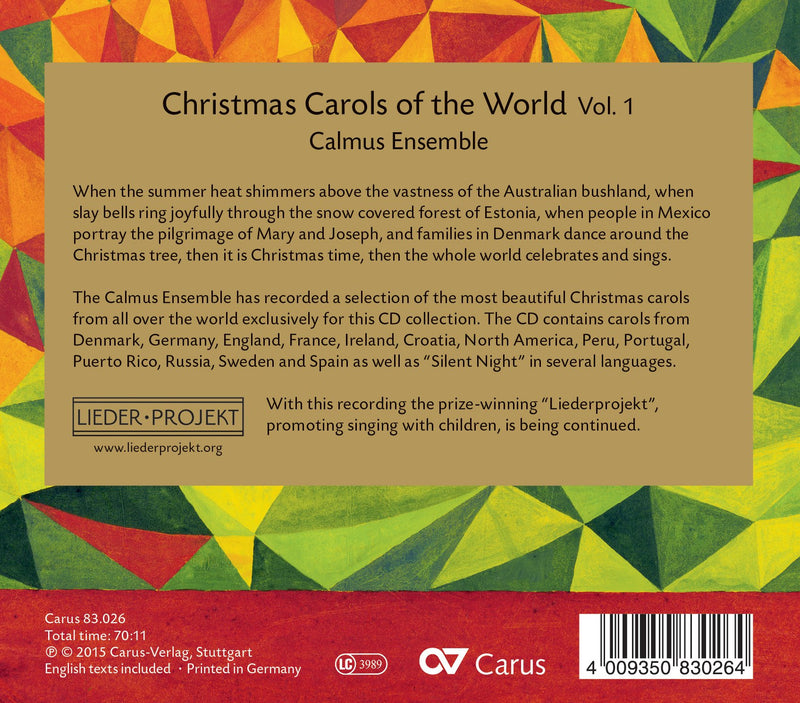 Weihnachts Lieder Aus Aller Welt, Vol. 1 / Calmus Ensemble