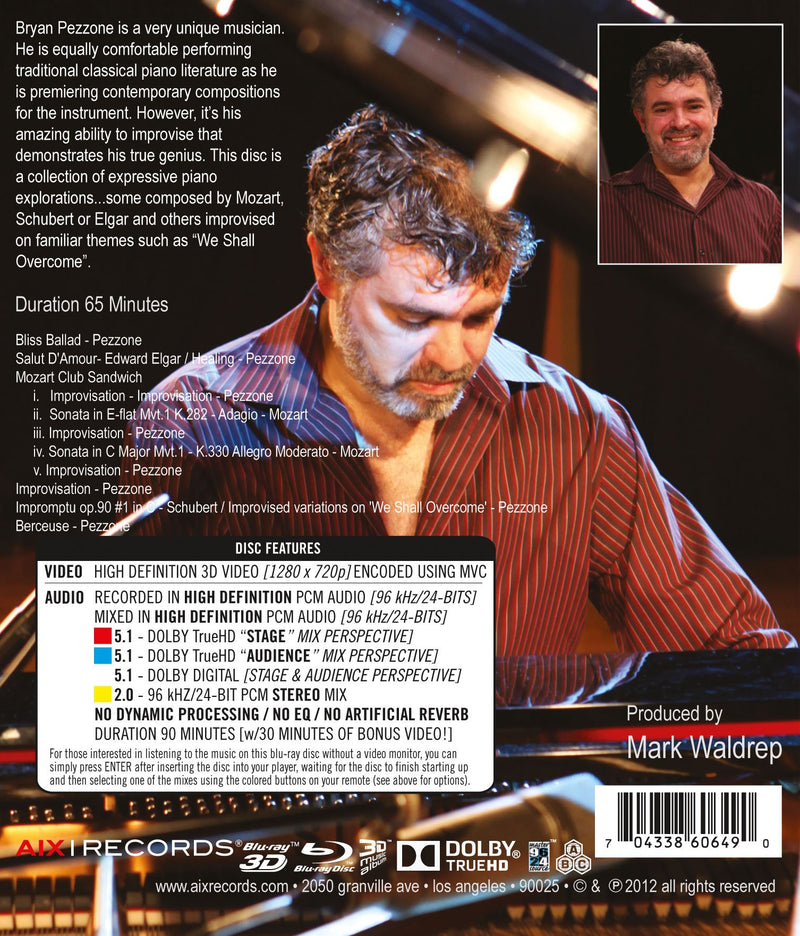 Piano Pieces From Mozart, Schubert, Elgar & Pezzone / Pezzone (Blu-ray 3D)