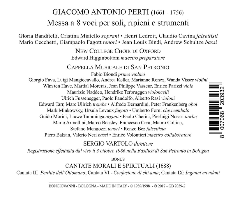 Perti: Messa a 8 voice / Vartolo