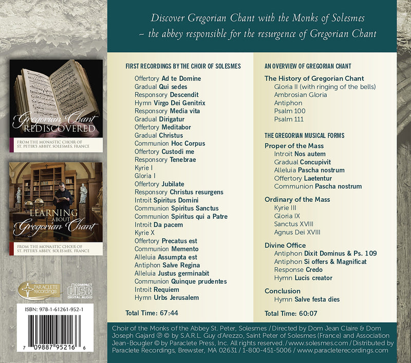 Discovering Gregorian Chant / Monks of Solesmes