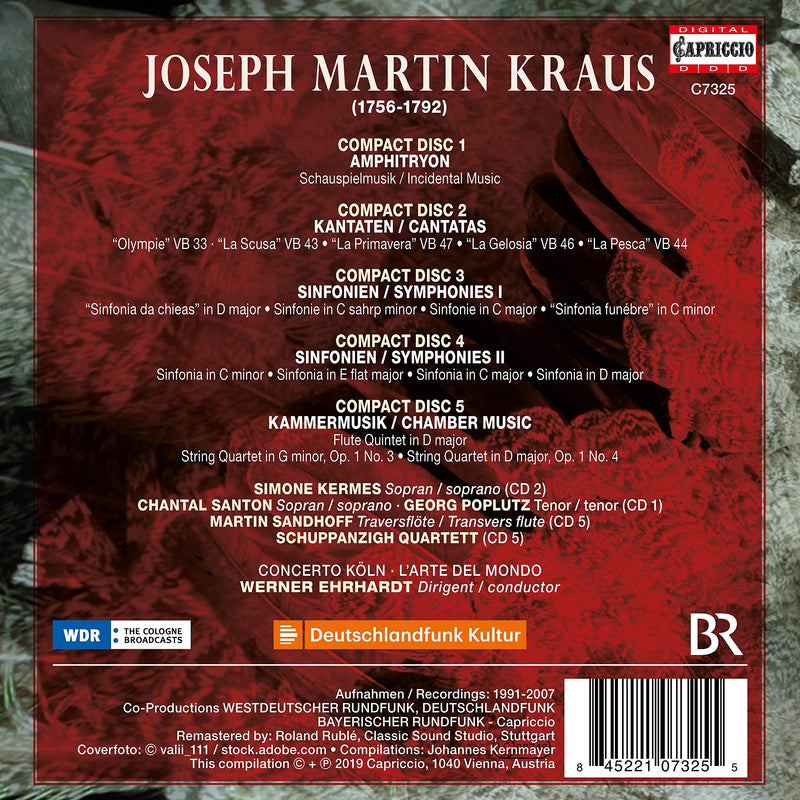 Kraus: Amphitryon; Cantatas; Symphonies; Chamber Music