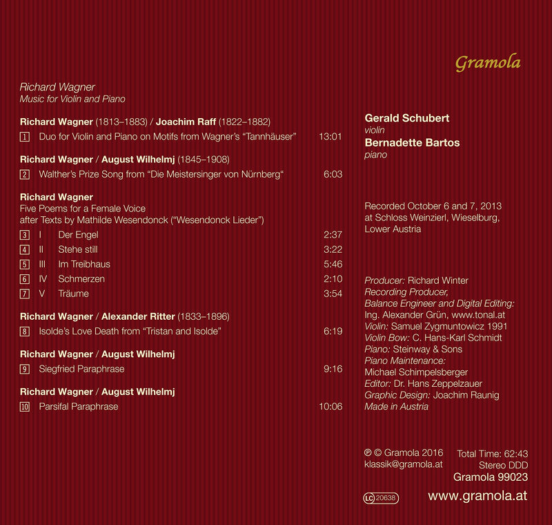 Wagner: Music for Violin & Piano