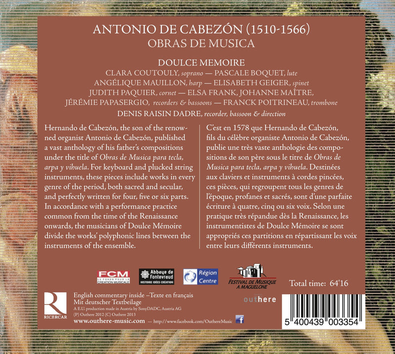 Antonio de Cabezon: Obras de Musica
