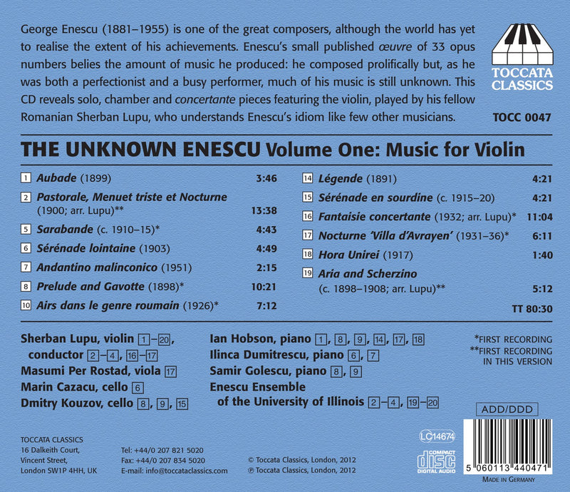 The Unknown Enescu