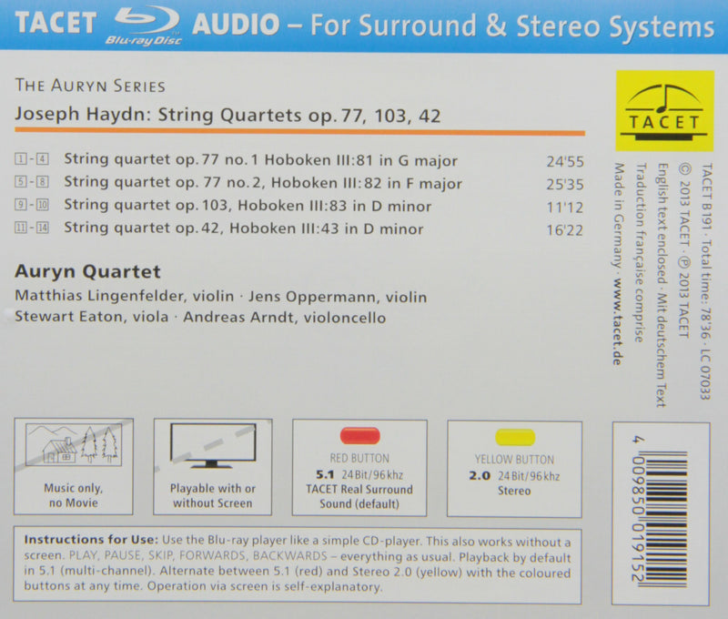 Joseph Haydn: String Quartets, Vol. 14 Of 14 - Opp. 77, 103, 42