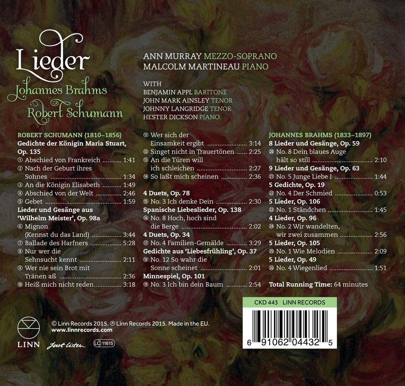 Brahms & Schumann: Lieder