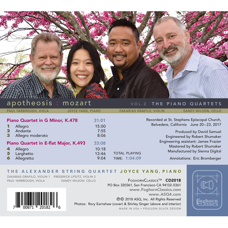 Apotheosis, Vol. 2: Mozart Piano Quartets / Yang, Alexander String Quartet