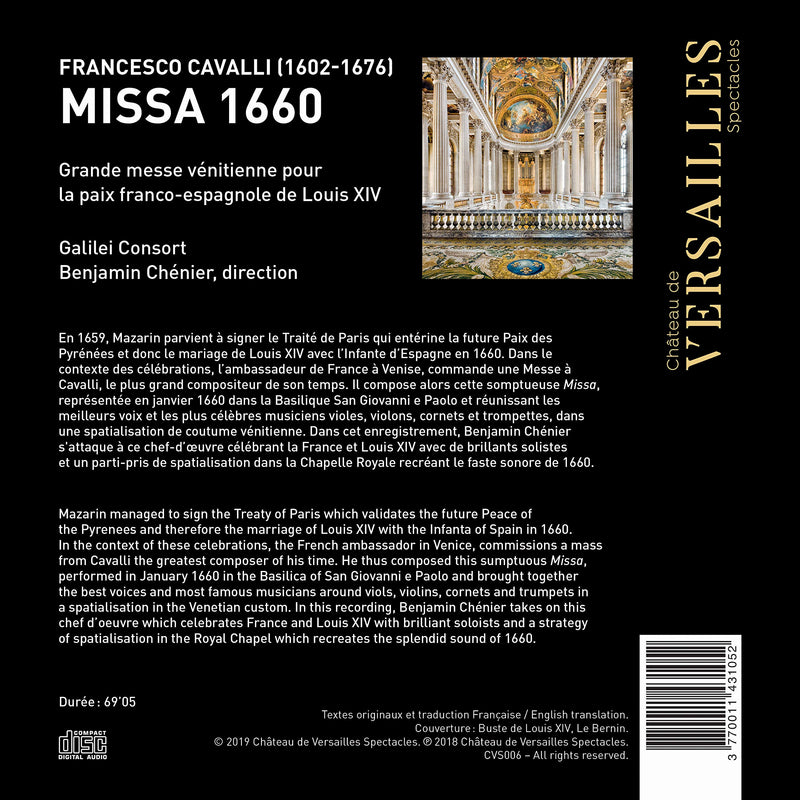 Cavalli: Missa 1660 (Grande messe vénitienne pour la paix fr