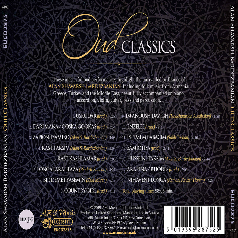 Oud Classics from Armenia, The Balkans & Middle East / Alan Shavarsh Bardezbanian