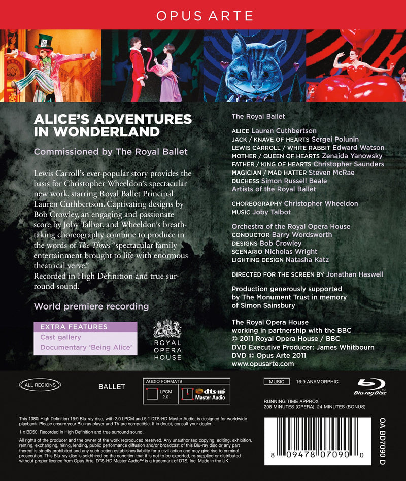 Talbot: Alice's Adventures In Wonderland / Royal Ballet [Blu-ray]