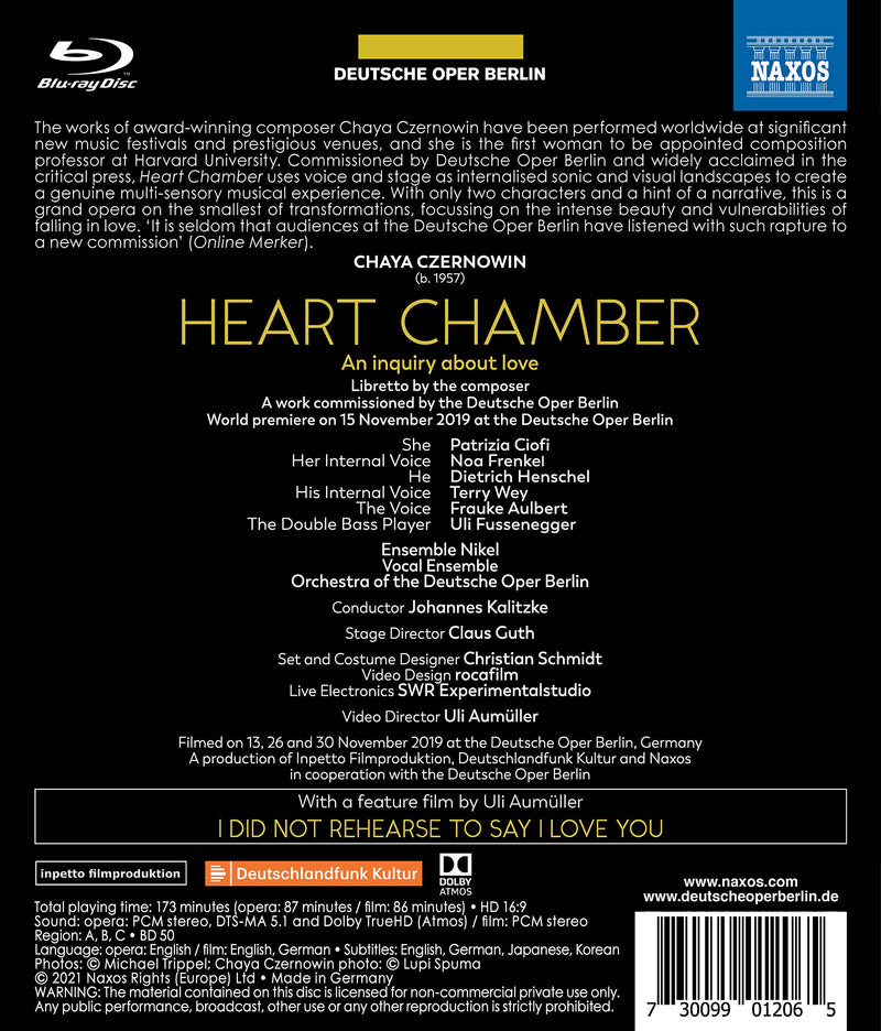 Chaya Czernowin: Heart Chamber / Kalitzke, Ensemble Nikel, SWR Experimentalstudio, Deutsche Oper Berlin
