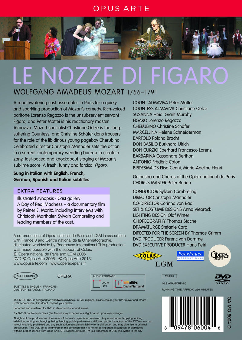 Mozart: Le Nozze Di Figaro / Mattei, Oelze, Grant Murphy, Cambreling