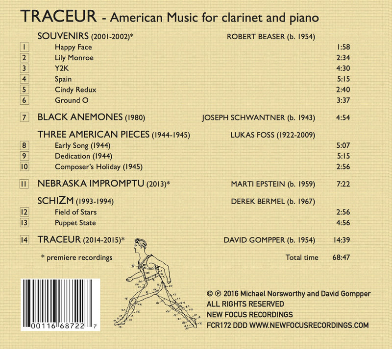 Traceur: American Music for Clarinet & Piano