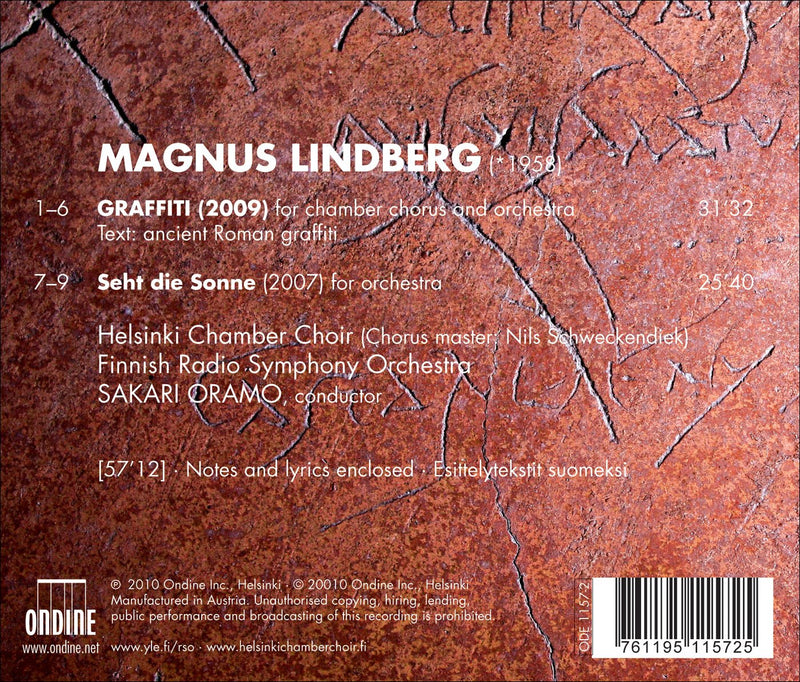 Lindberg: Graffiti, Seht Die Sonne / Oramo, Finnish Radio Symphony Orchestra