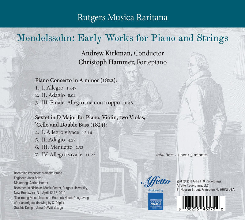 Mendelssohn: Early Works for Piano & Strings