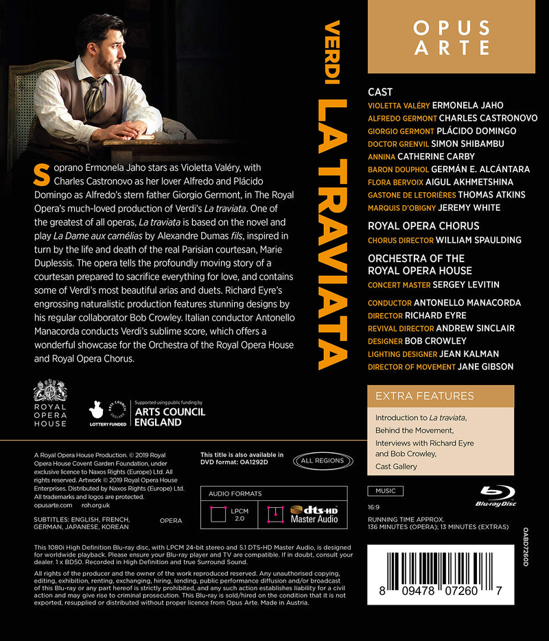 Verdi: La Traviata / Manacorda, Royal Opera House [Blu-ray]