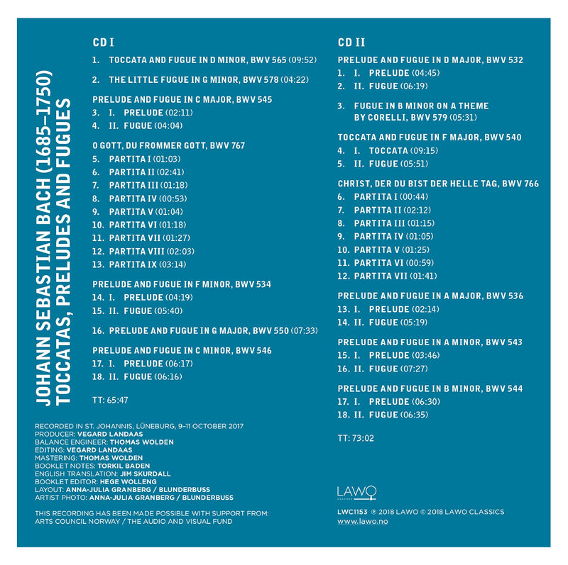 Bach: Toccatas, Preludes & Fugues / Nordstoga
