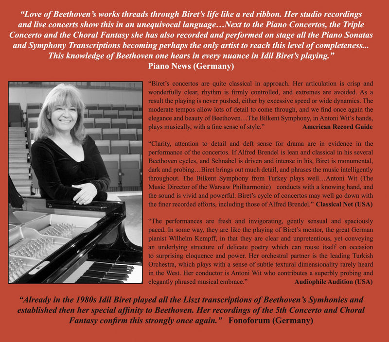 Idil Biret Beethoven Edition: 5 Piano Concertos & Choral Fan