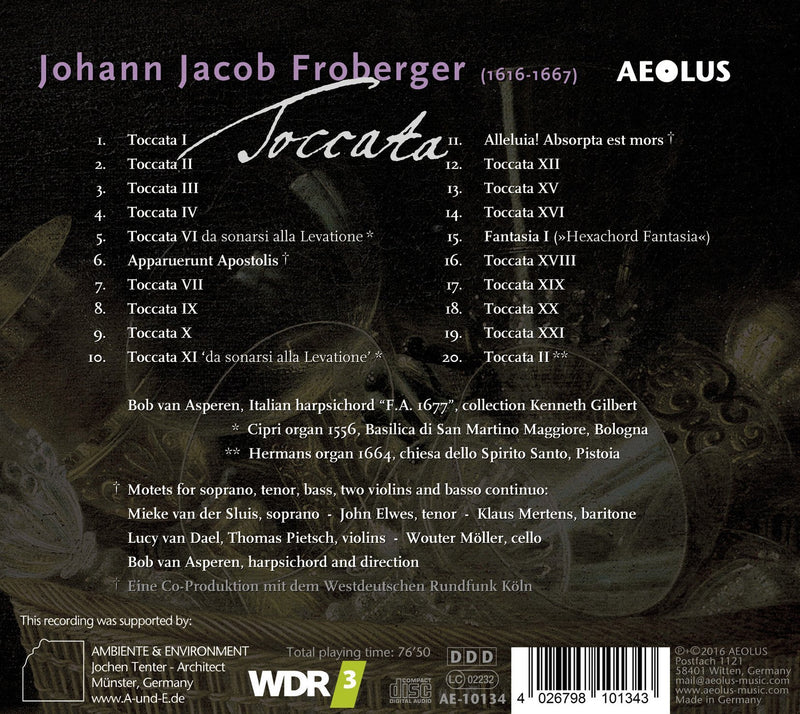 Froberger Edition, Vol. 8 / Van Asperen