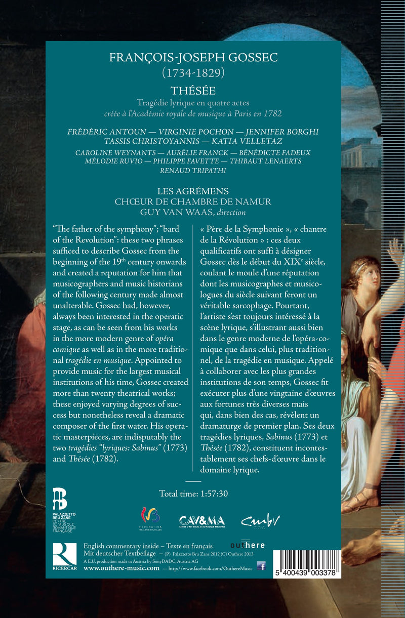 Gossec: Thesee / Van Waas, Les Agremens, Namur Chamber Choir