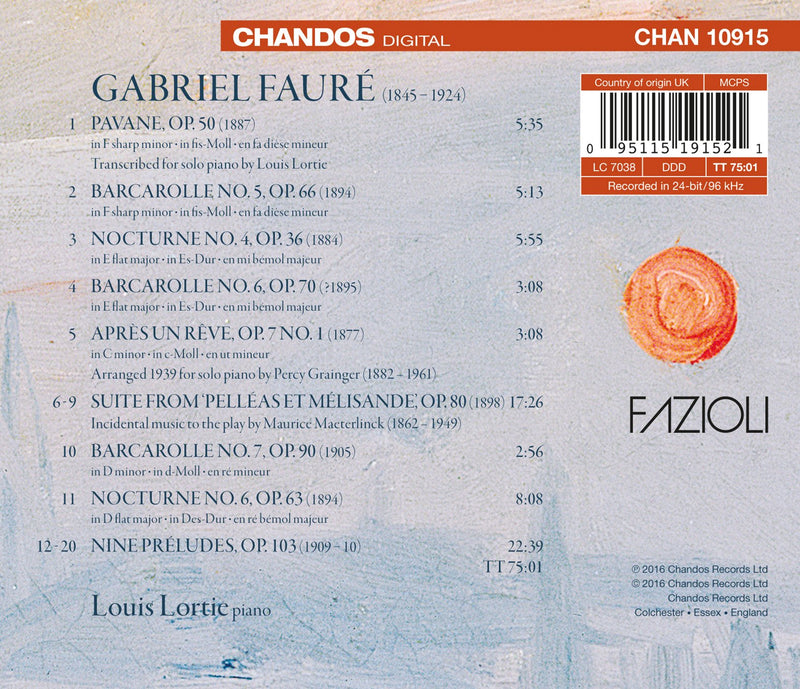 A Faure Recital, Vol. 1: Apres un reve / Lortie