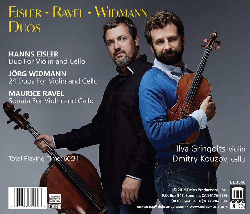 Eisler, Ravel & Widmann: Duos / Gringolts, Kouzov