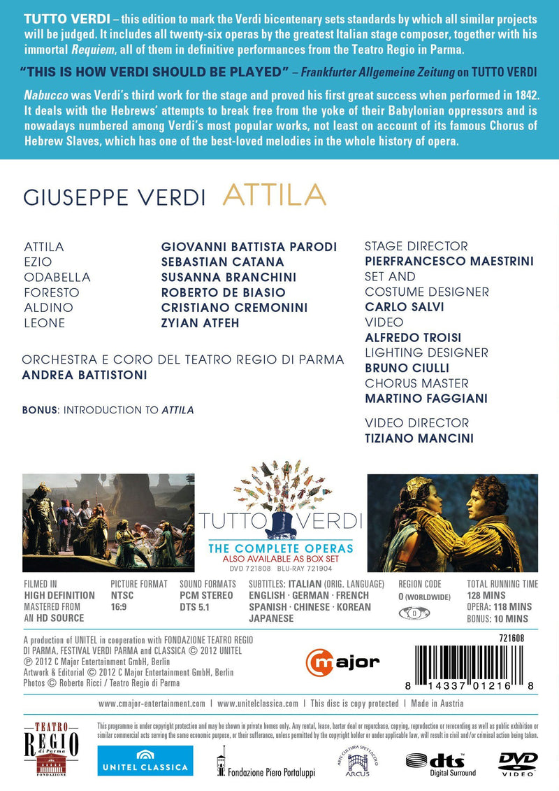 Verdi: Attila /  Catana, Cremonini, Branchini, Battistoni, Teatro Regio Di Parma