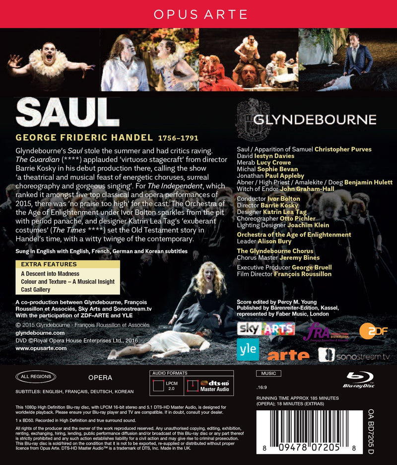 Handel: Saul / Purves, Davies, Bolton [Blu-ray]