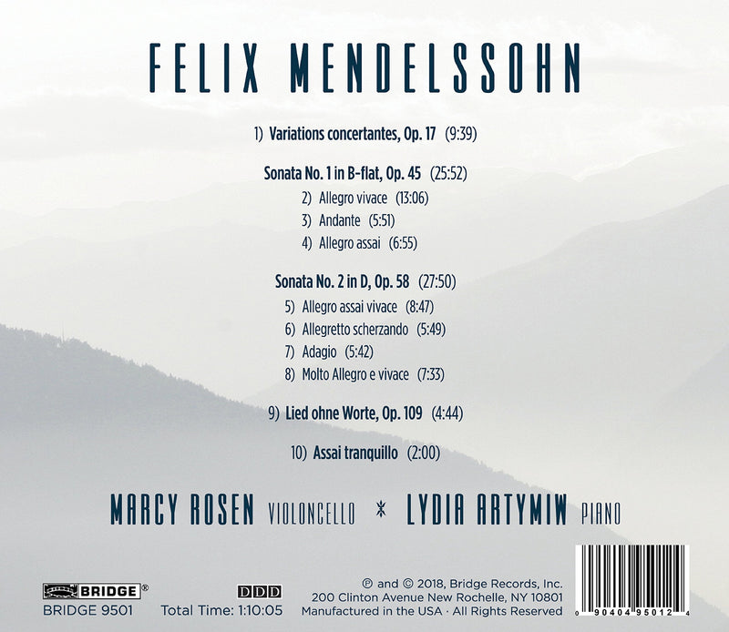 Mendelssohn: Complete Works for Cello & Piano / Rosen, Artymiw