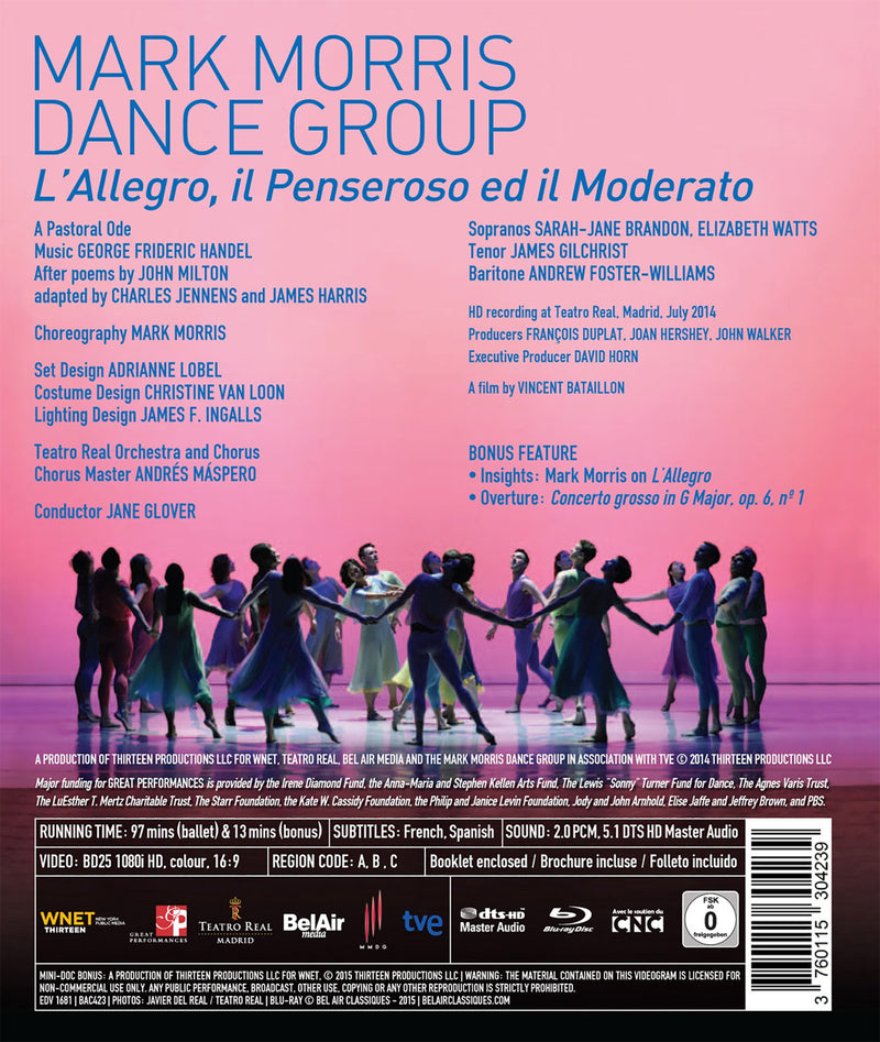 Handel: L'allegro Il Penseroso Ed Il Moderato / Morris Dance Group [blu-ray]
