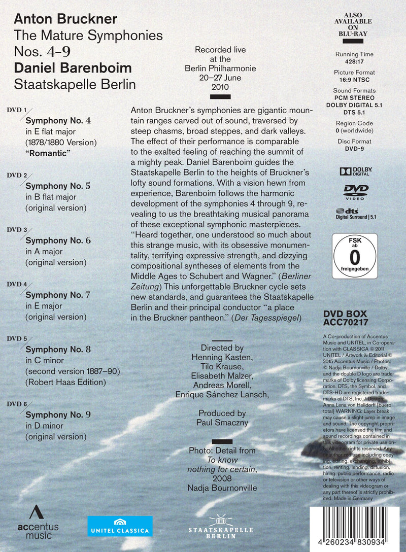 Bruckner: The Mature Symphonies - Symphonies Nos. 4,5,6,7,8,9 / Barenboim