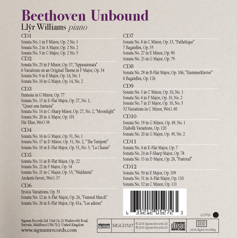 Beethoven Unbound - Live from Wigmore Hall / Williams