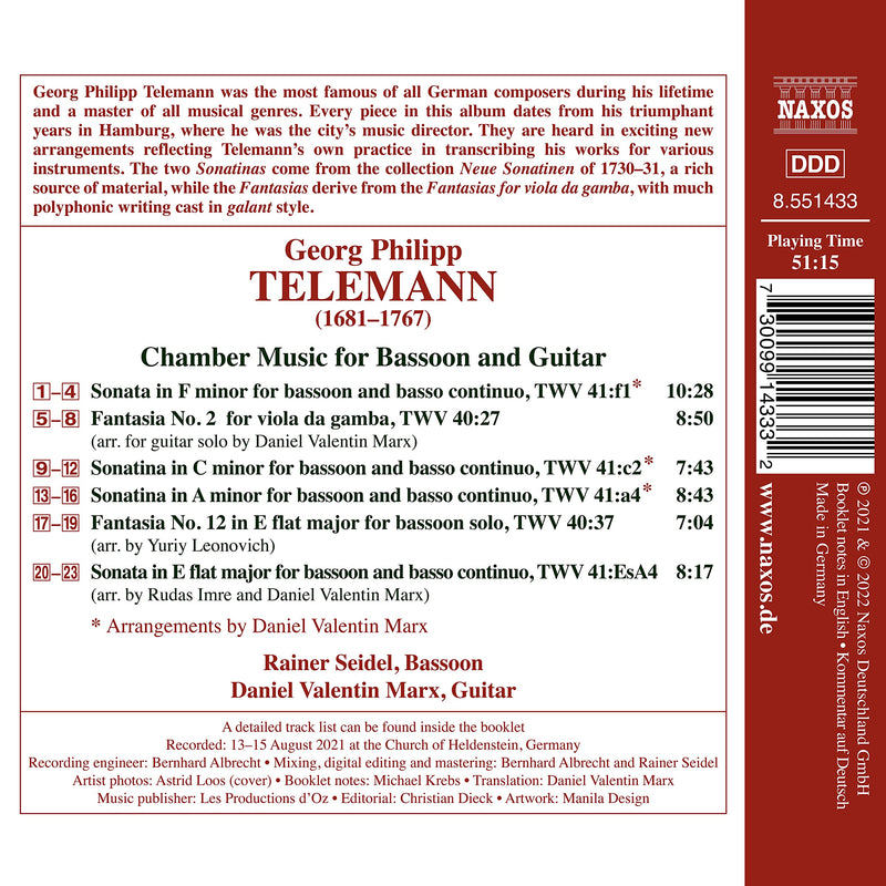 Telemann: Sonatas for Bassoon & Guitar
