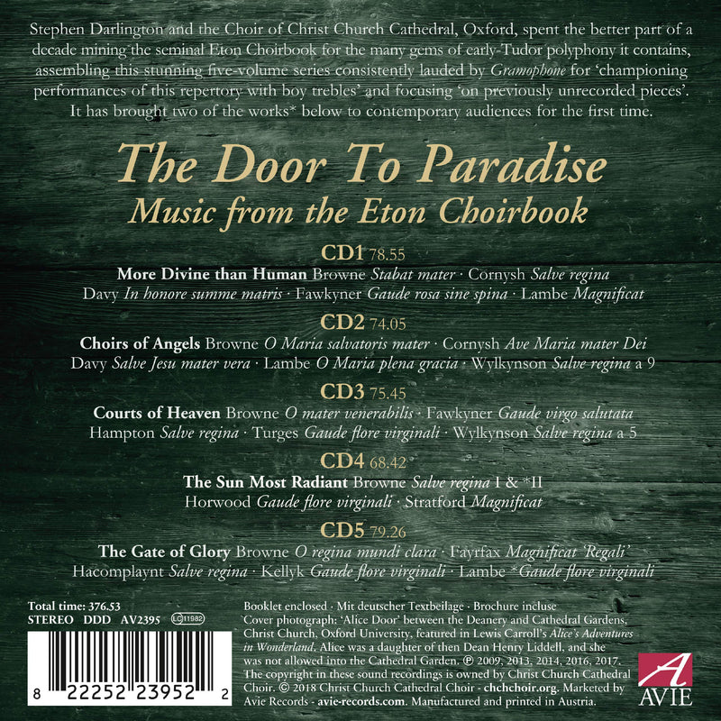 Door to Paradise: Music from Eton Choirbook / Darlington, Christ Church Cathedral Choir Oxford