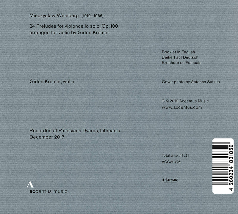 Weinberg: 24 Preludes for Violin Solo / Kremer