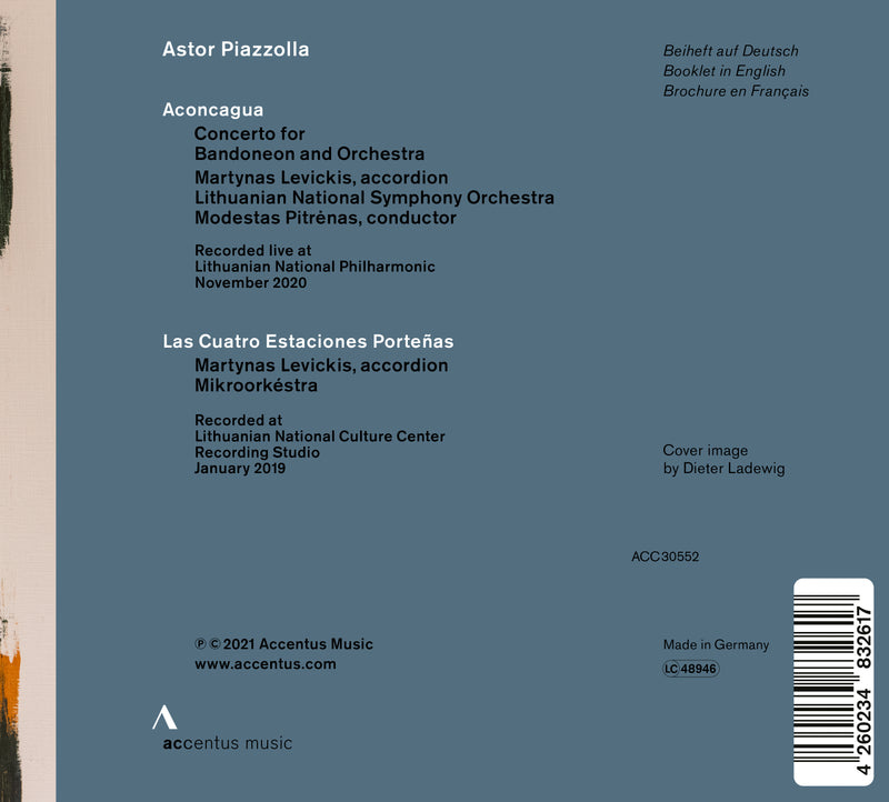 Piazzolla: Music for Accordion / Martynas Levickis