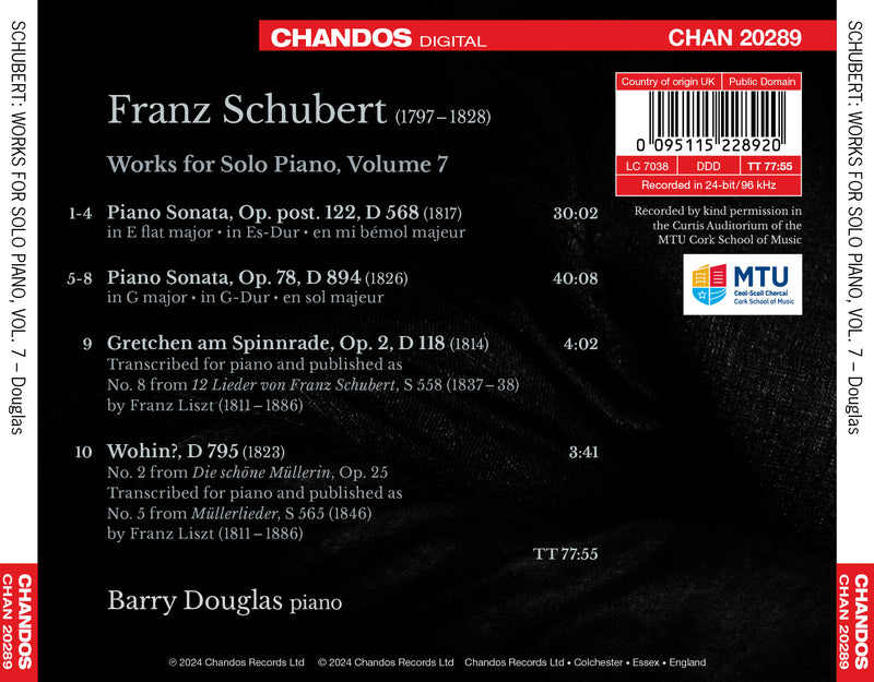 Schubert: Piano Sonatas, Vol. 7 / Douglas