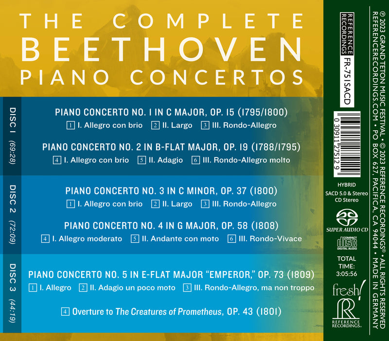 Beethoven: Complete Piano Concertos / Ohlsson, Runnicles, Grand Teton Festival Orchestra