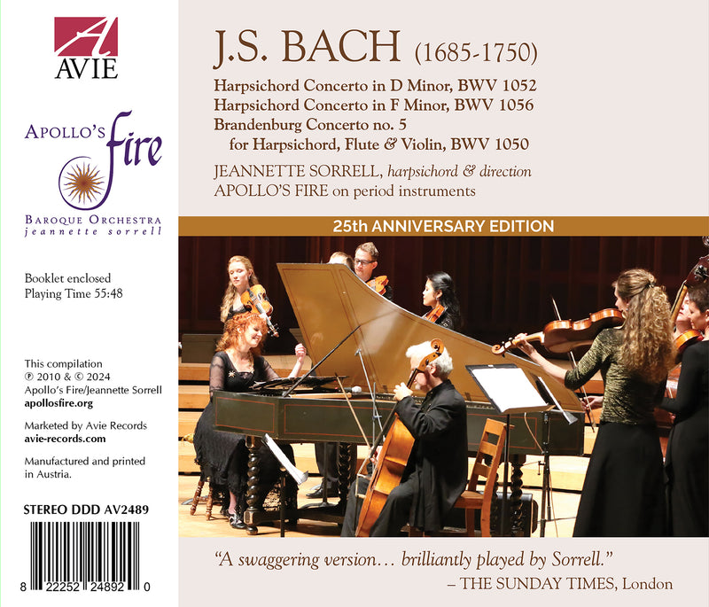 Bach: Harpsichord Concertos (25th Anniversary Edition) / Sorrell, Apollo's Fire
