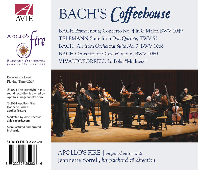 Bach's Coffeehouse / Sorrell, Apollo's Fire