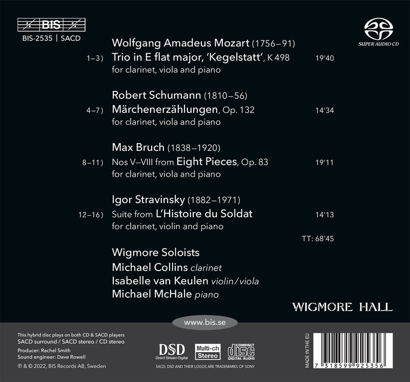 Bruch, Mozart, Schumann & Stravinsky: Clarinet Trios / Wigmore Soloists
