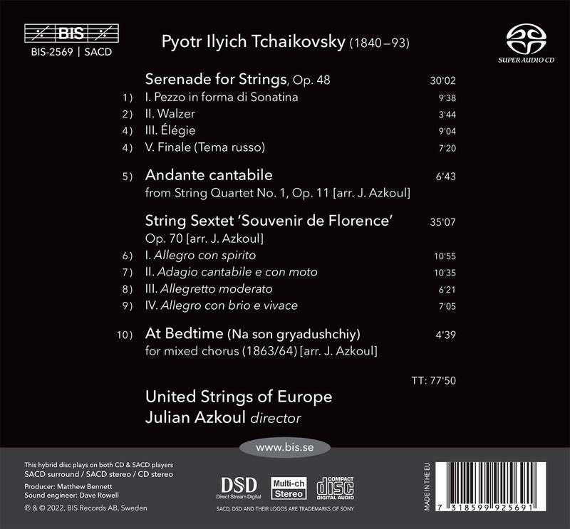 Tchaikovsky: Orchestral Works / Azkoul, United Strings of Europe