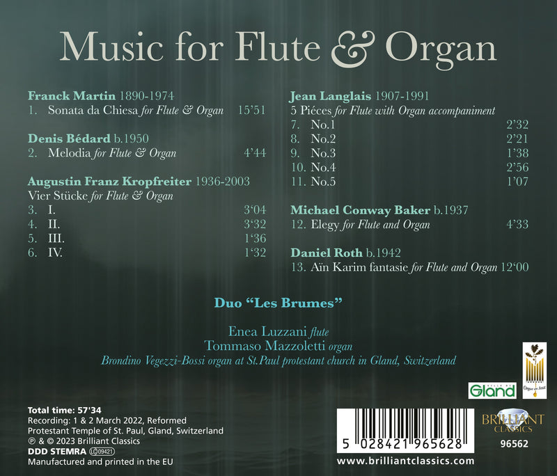 Martin, Bedard, Kropfreiter et al: Music for Flute & Organ / Duo Les Brumes